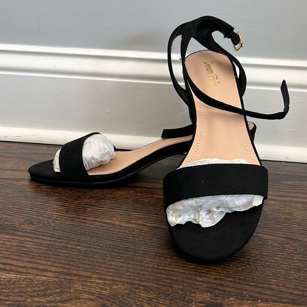 DREAM PAIRS Women's Open Toe Ankle Strap Heels